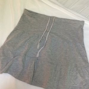 Soft Light Grey Tiered Cotton Short Skirt EUC